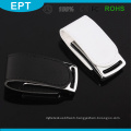 Logo Embossed Hot USB 3.0 Black Leather USB Flash Drive